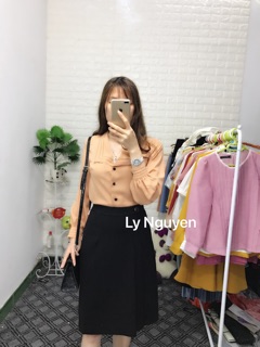 CHÂN VÁY CHỮ A PHỐI NÚT CAO CẤP (ẢNH THẬT 100% DO SHOP TỰ CHỤP)