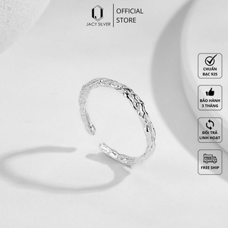 Nhẫn bạc 925 cá tính, nhẫn bạc ý cho nữ jacy silver nn1016