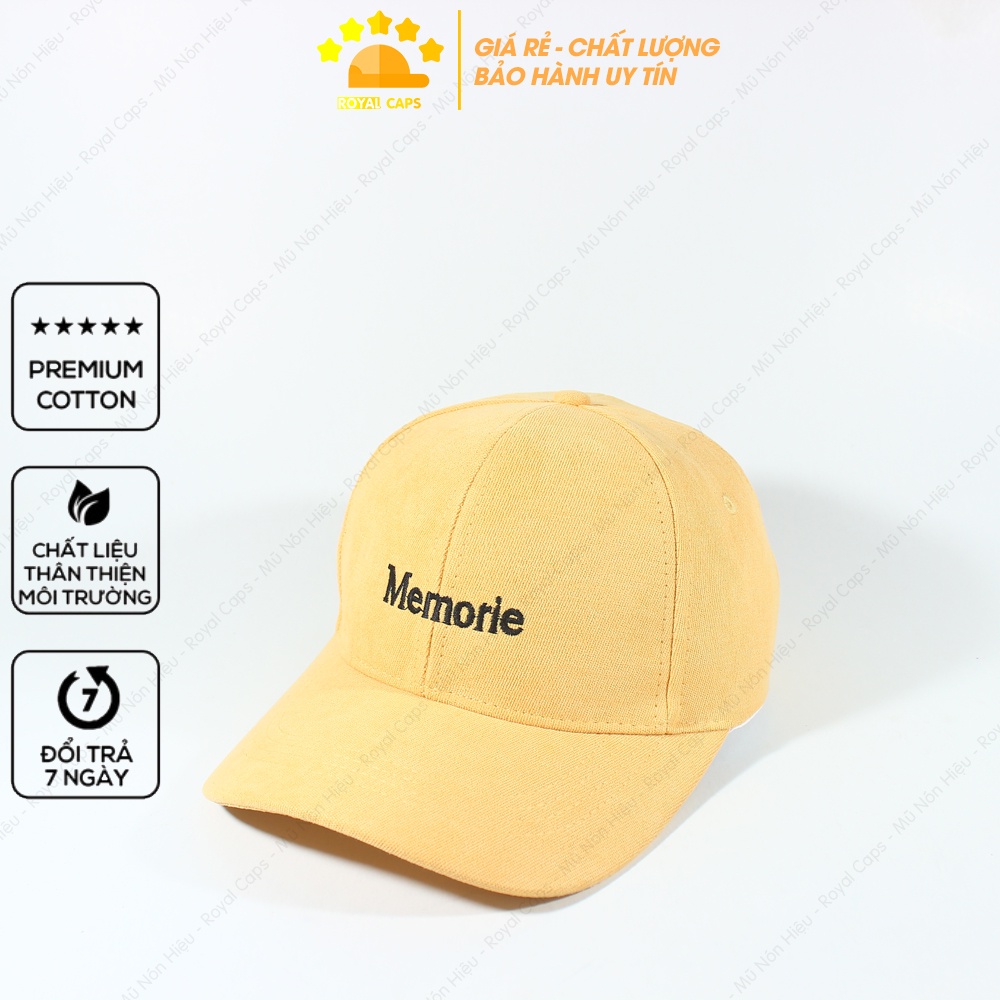 Mũ Lưỡi Trai Nón Lưỡi Trai Nam Nữ Nhung Mịn Hàn Quốc Thêu MEMORIE Nón Kết - Royal Caps