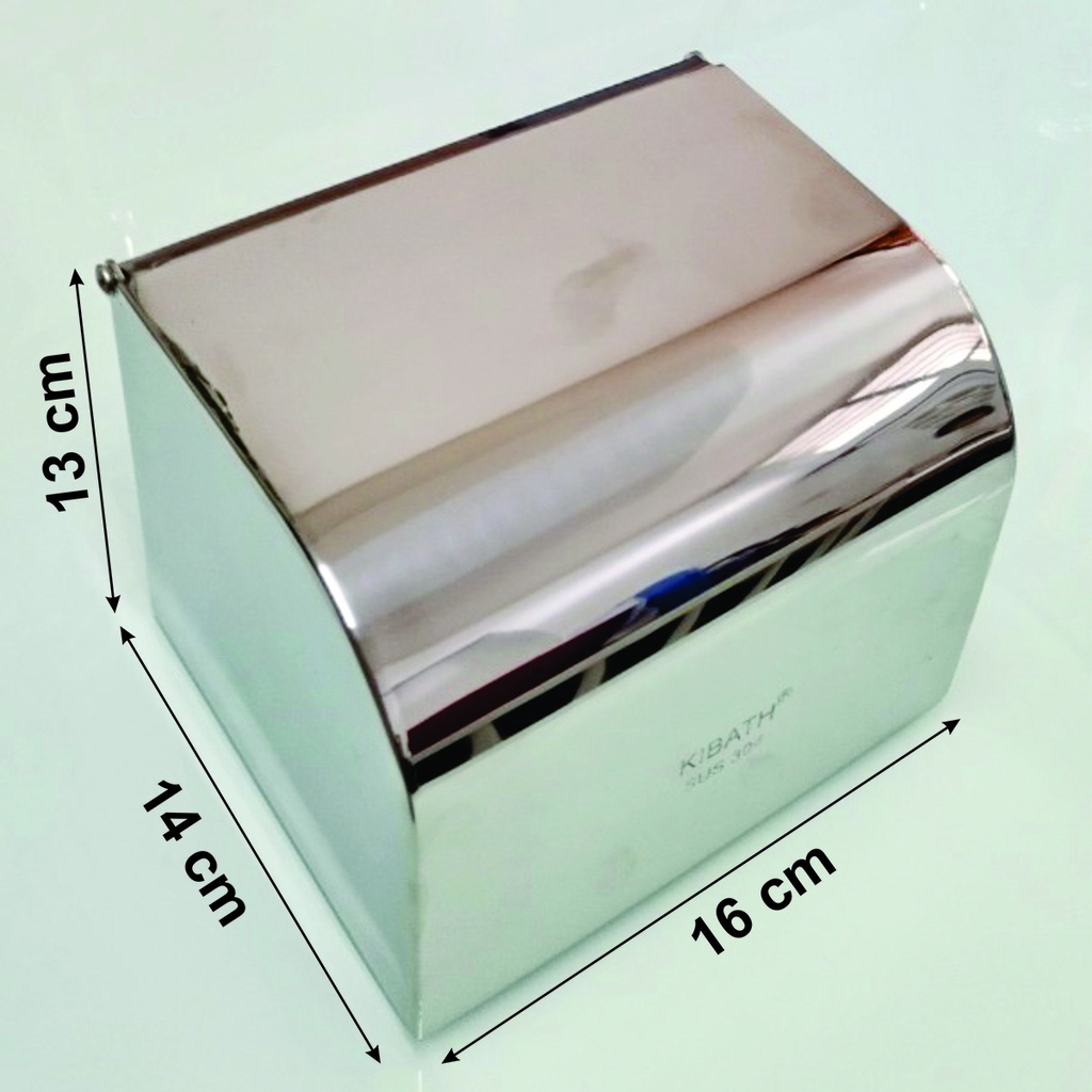 Hộp đựng giấy vệ sinh Kibath inox 304 bóng, KB-717