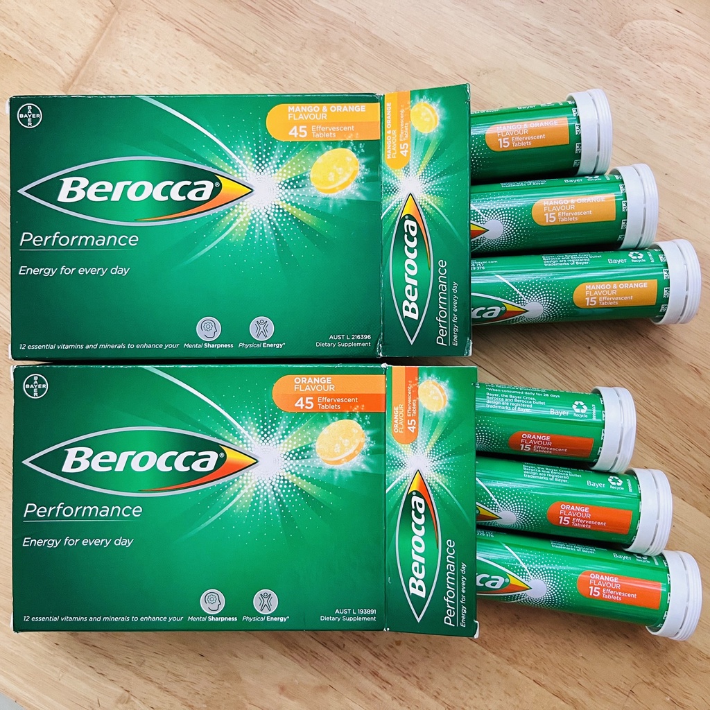 Viên sủi berocca úc, ống 15 viên vị cam - ảnh sản phẩm 3