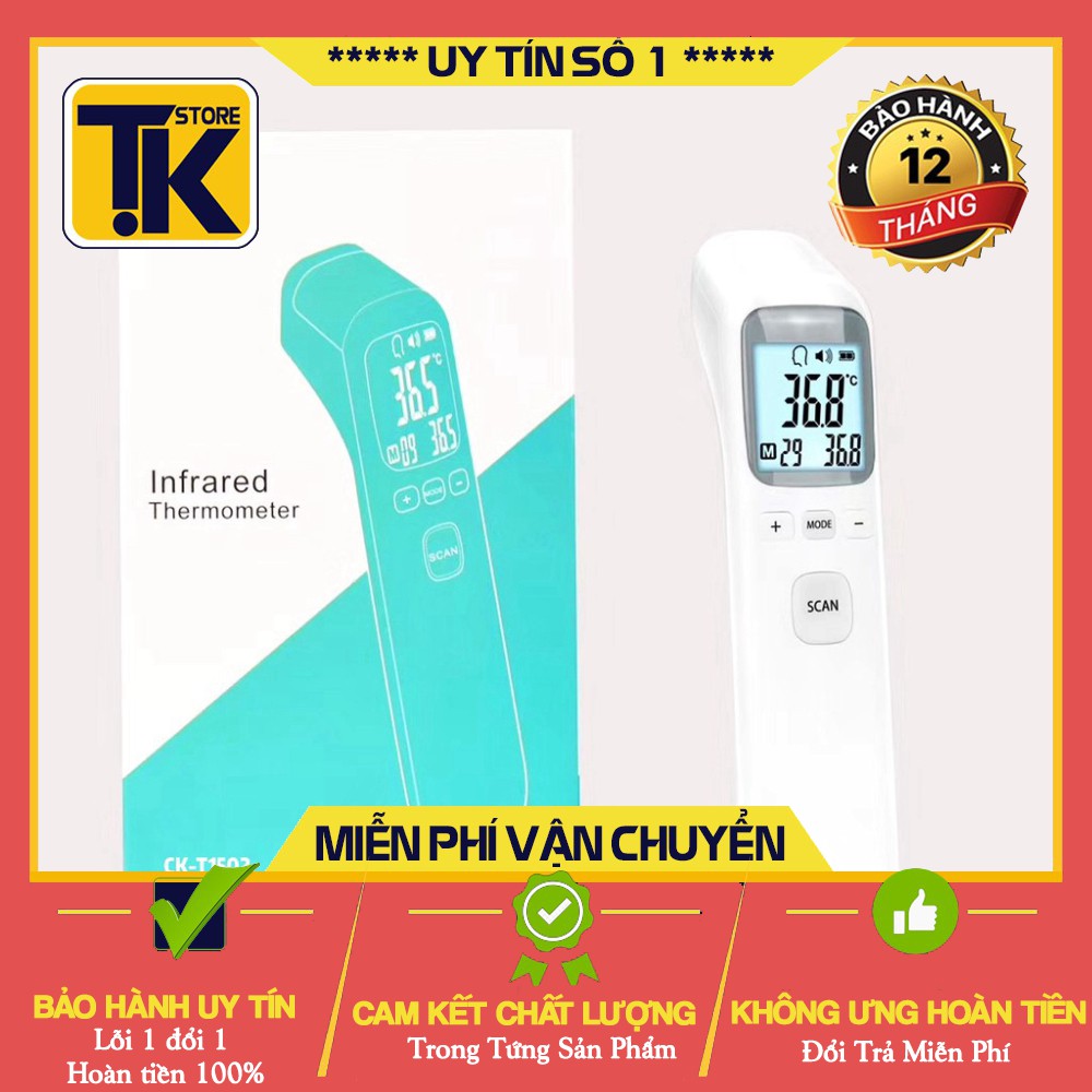 Nhiệt kế điện tử hồng ngoại cảm ứng đo trán đa năng CKT-1502, CK-T1803