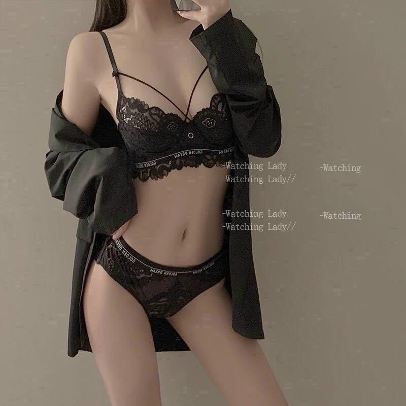 Bộ lót không mút, không đệm, có gọng cao cấp. Ren mỏng nhẹ nhàng, thoáng mát dành cho ngực vừa và lớn_VB217