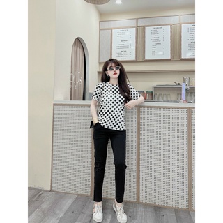 Đồ bộ thun cotton thể thao chấm bi