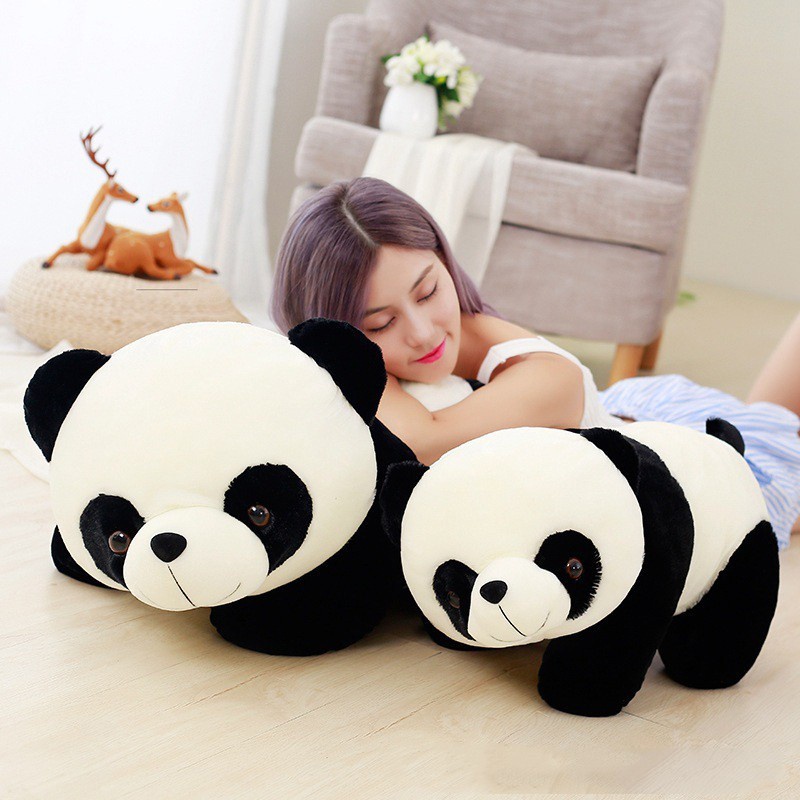 Gối Ôm Gấu Trúc Nhồi Bông 3D Tinh Khiết Gấu Bông Gối Ôm Gấu -Panda