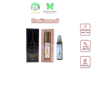 Nước Hoa Aroma, Tinh Dầu Nước Hoa Pháp Aroma Perfume Dạng Lăn 12ml, Thơm Dịu, Sang Trọng, Chính Hãng Pháp