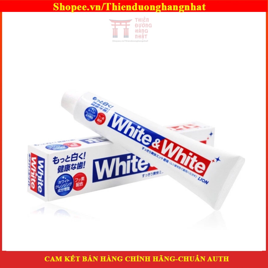 Kem đánh răng White &amp; White Nhật Lion 150g
