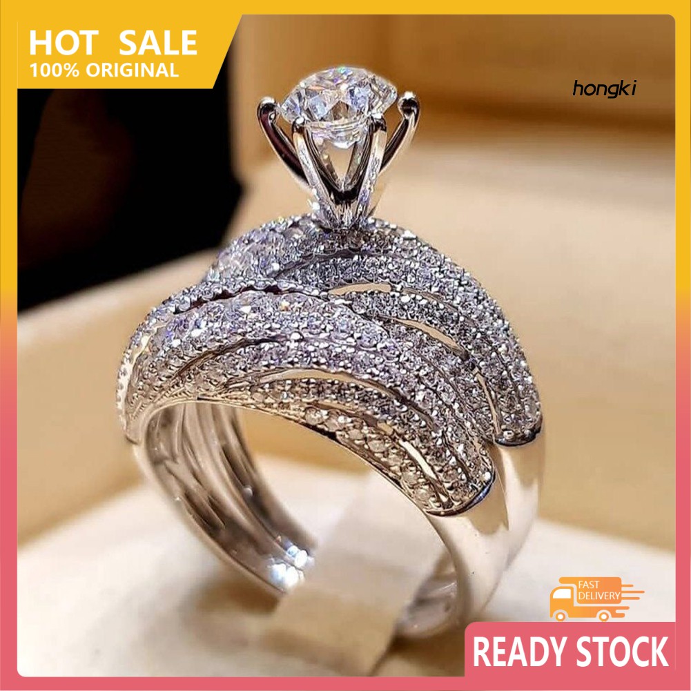 Nhẫn Hợp Kim Đính Đá Pha Lê Phong Cách Cổ Điển Cho Nữ