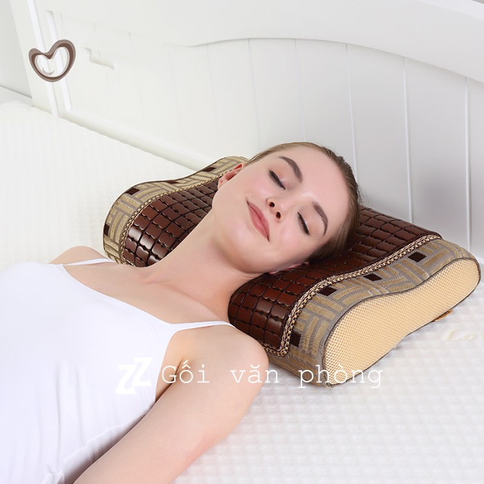 [2 VỎ] Gối ngủ ion âm than hoạt tính mắt trúc ZURI PILLOW GDH-09