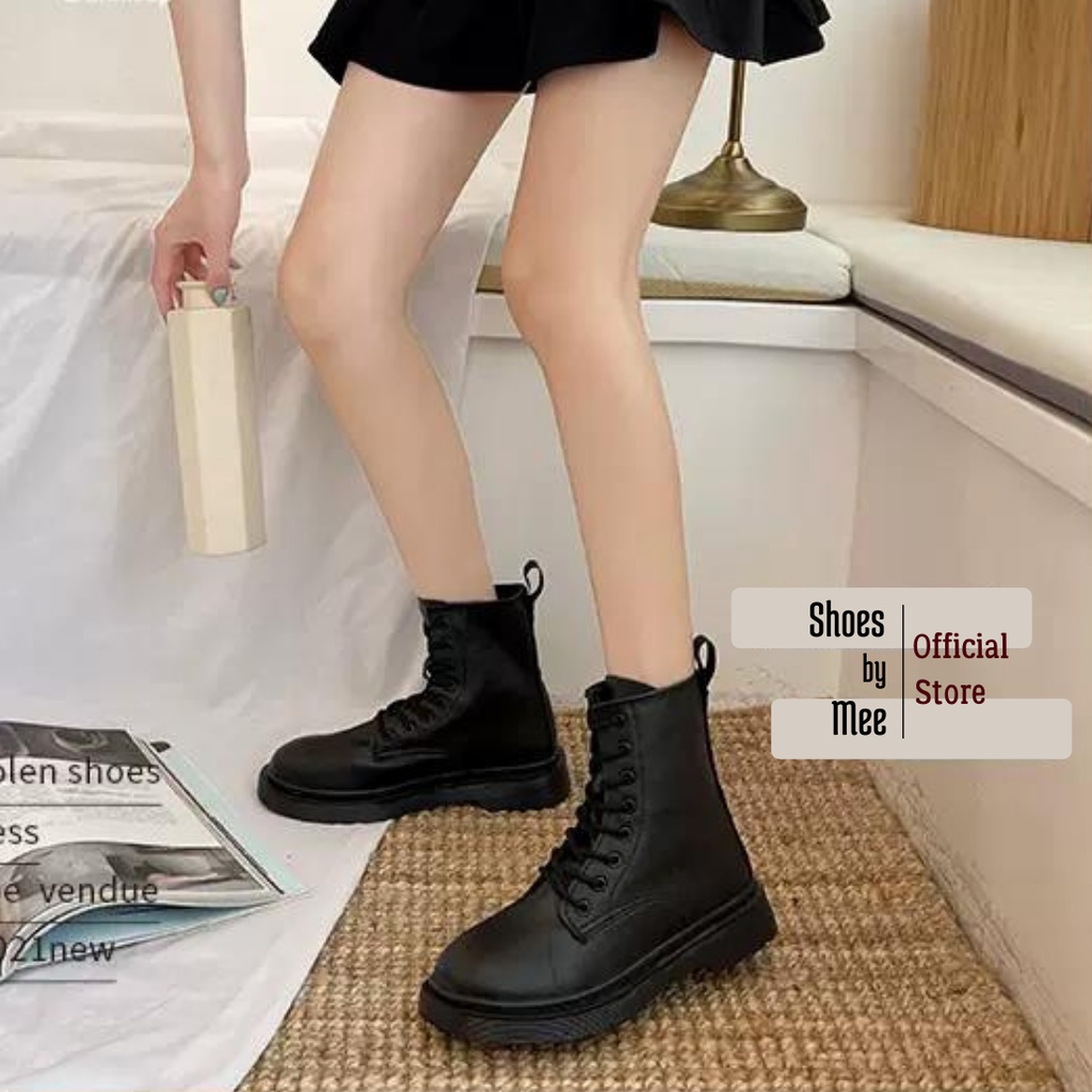 Giày Bốt Nữ Cao Cổ, FULLBOX 2021, Shoes by Mee Boots Cao Cổ Cao Cấp, Dễ Mix Đồ, Phong Cách Hàn Quốc, Lót Nỉ Êm Chân | BigBuy360 - bigbuy360.vn