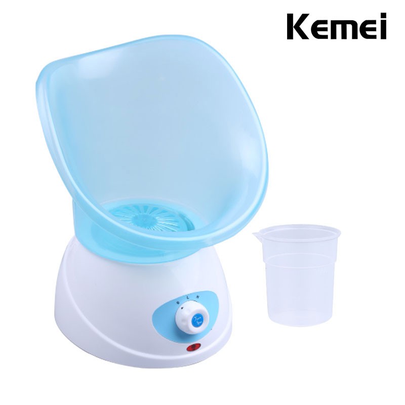 Máy Xông Hơi Mặt 2 Mức Điều Chỉnh Độ Nóng KEMEI 6080 Xanh - Hàng nhập khẩu