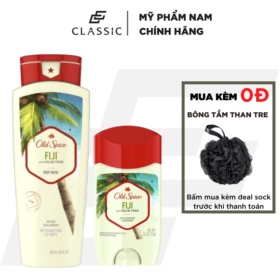 Combo Sữa Tắm và Lăn Khử Mùi Old Spice Fiji