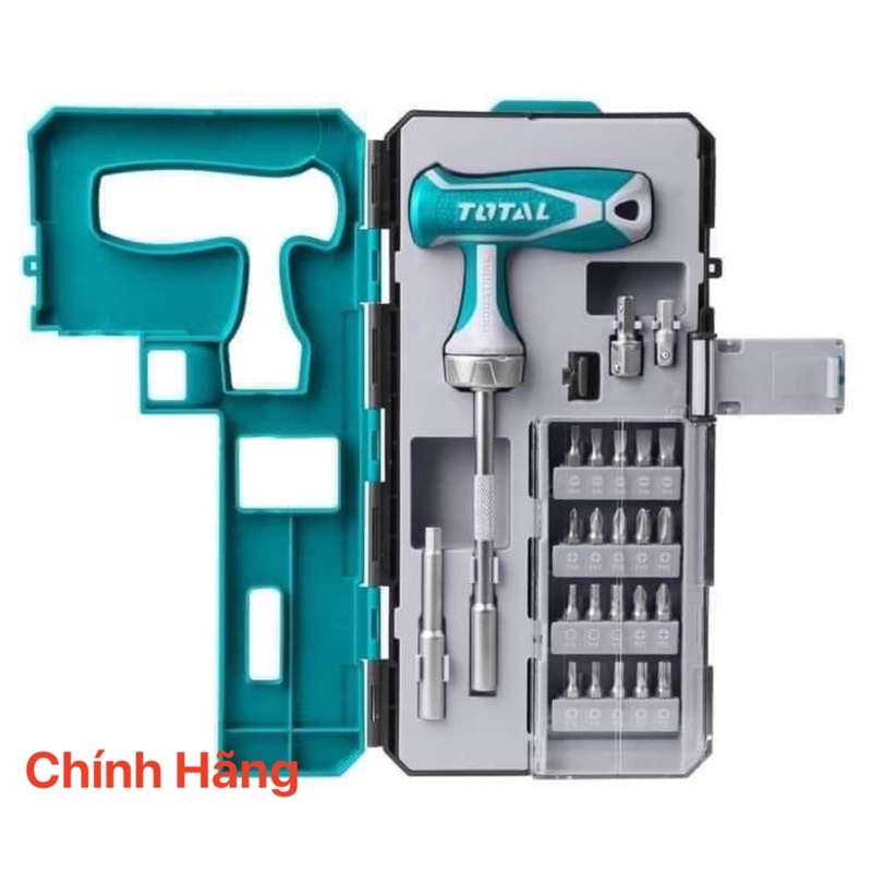 ĐỒ NGHỀ TOTAL Bộ 25 tua vít chữ T TACSD30256 &lt; HÀNG CHÍNH HÃNG &gt;