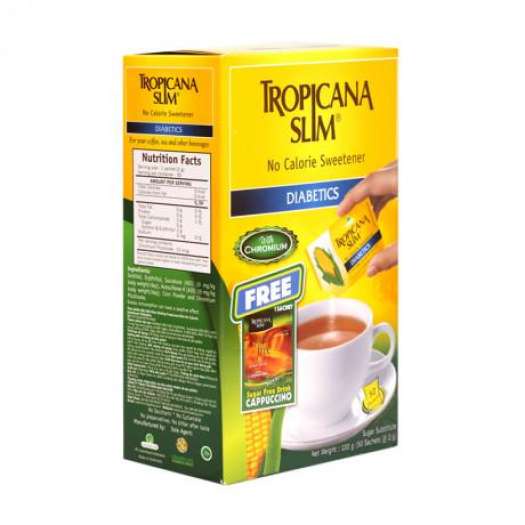 COMBO 3 HỘP ĐƯỜNG BẮP ĂN KIÊNG/ ĐƯỜNG ĂN KIÊNG TROPICANA SLIM DIABETICS - hộp 100gr ( 50 gói x 2gr )