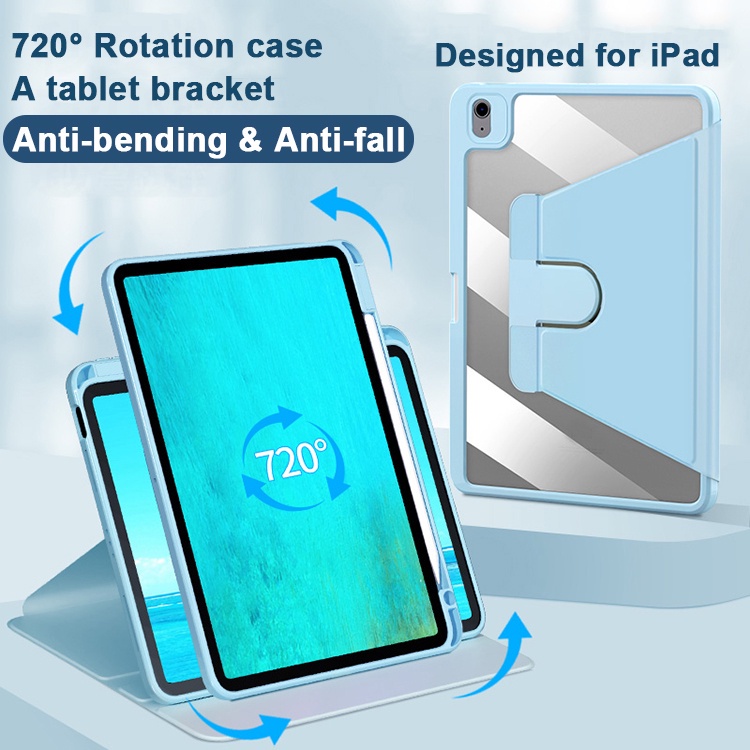 360°Bao Da Máy Tính Bảng Nắp Lật Thông Minh Cho iPad Air 5 2022 10.9 Air 4 3 2 1 Pro 11 2021 10.5 9.7 6th 5th 10.2 9th 8th 7th Mini 6 Giá Đỡ