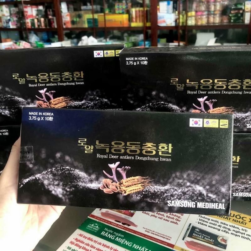 An Cung Sâm Đông Trùng Hạ Thảo Nhung Hươu Hoàng Gia Samsung Hàn Quốc, Hộp Giấy 10 Viên, Bồi Bổ Sức Khỏe