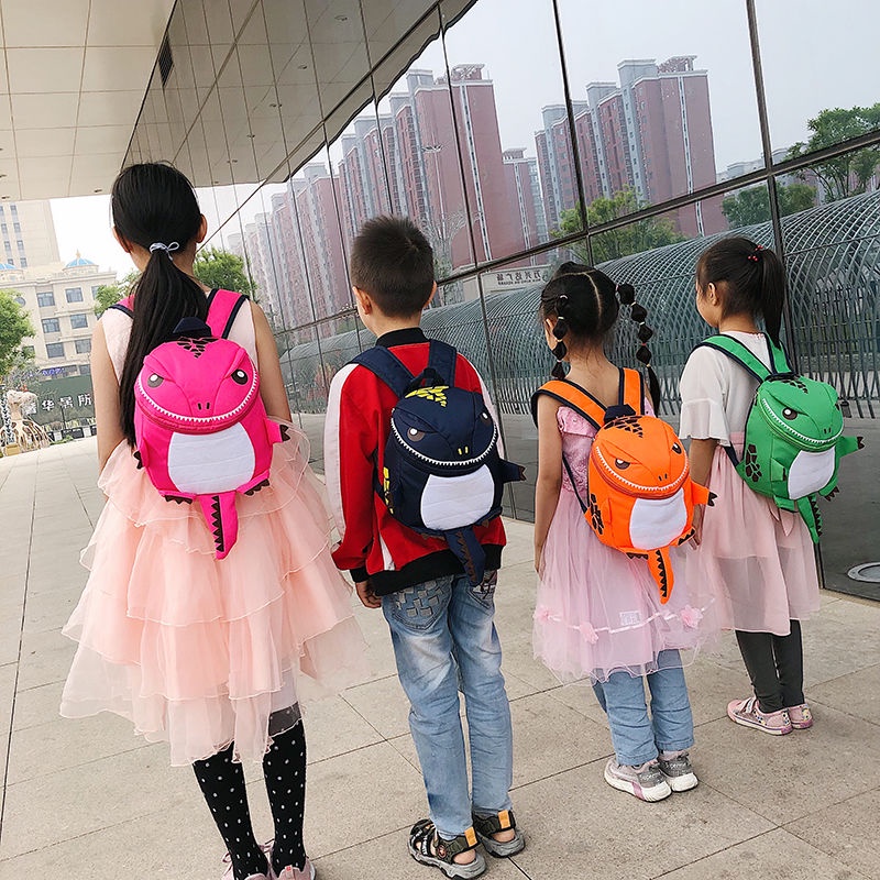 Ba Lô Đi Học Siêu Nhẹ Thoáng Khí Hình Khủng Long Dễ Thương Cho Bé Trai Gái 1-3-5 Tuổi