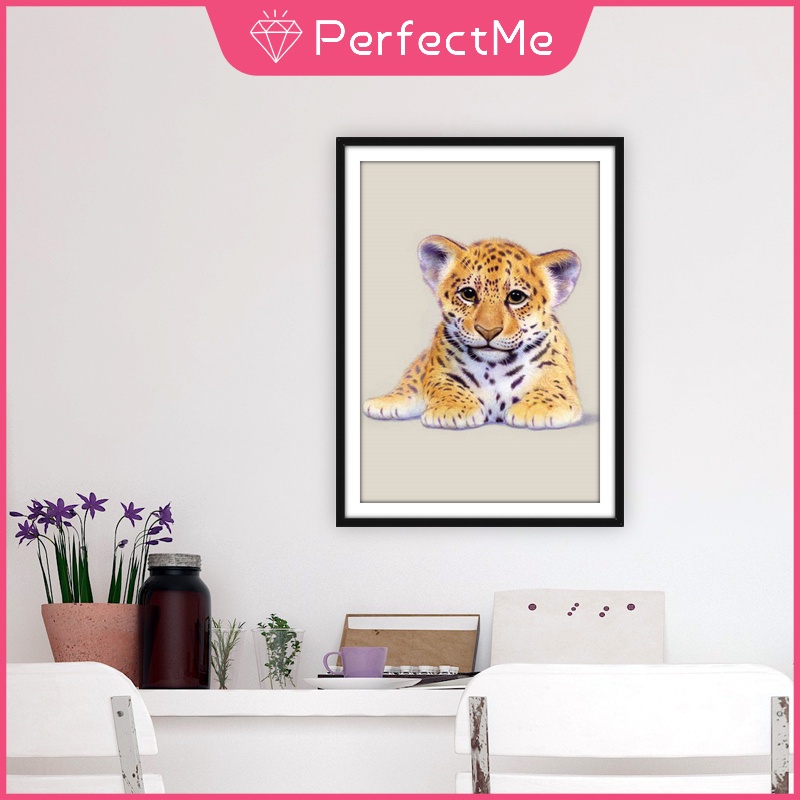 Bộ Tranh Đính Đá 5D Họa Tiết Hoạt Hình Động Vật Độc Đáo Kích Thước 30x40CM DIY Dùng Trang Trí