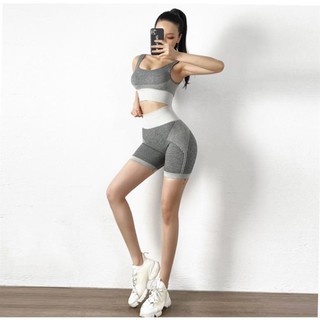 Set bộ quần áo tập gym,yoga,aerobic áo bra lửng siêu đẹp Q9