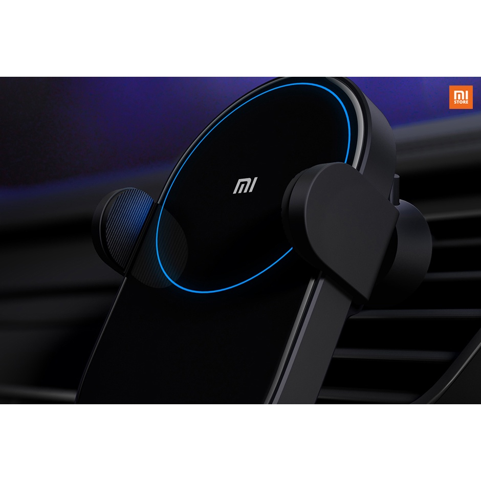 Giá đỡ điện thoại, Kẹp điện thoại kiêm sạc không dây sạc nhanh 20W trên ô tô xiaomi