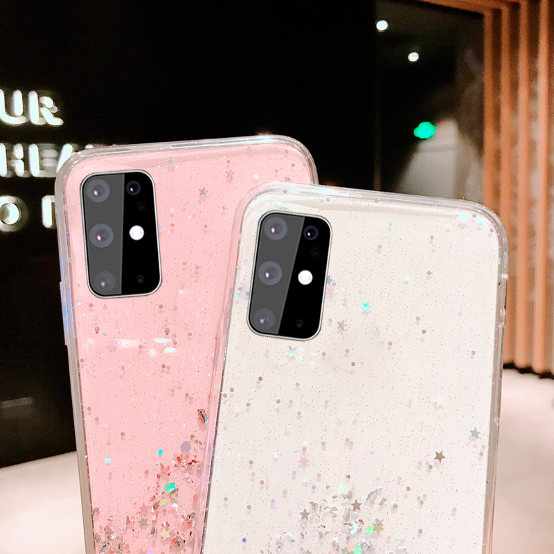 Ốp Điện Thoại TPU Mềm Đính Ngọc Trai Lấp Lánh Cho OPPO A1K F1S F3 F5 F9 Pro F11 Pro Reno 4 Pro