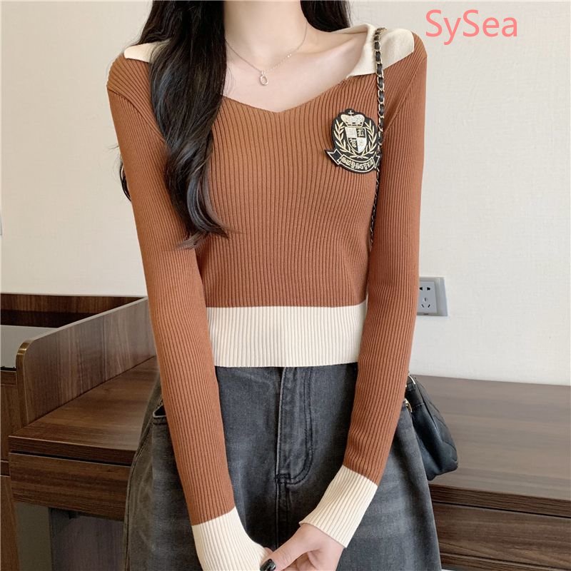 Áo Dệt Kim Kiểu Vintage Hàn Quốc Thời Trang Mùa Thu Cho Nữ