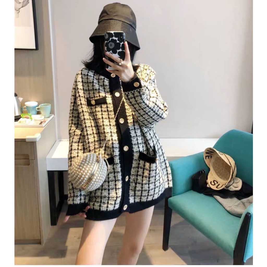 DUNEA Áo Khoác Cardigan Dệt Kim Phong Cách Hàn Quốc Xinh Xắn Cho Nữ