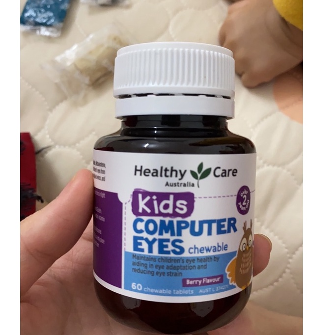 Kẹo bổ mắt cho bé Healthy Care Kids Computer Eyes 60 viên vị Berry của Úc