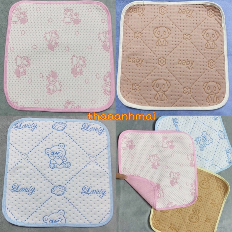 Lót chống thấm cho bé sơ sinh 4 lớp vải xốp mềm mại size 30*30cm, mevabe