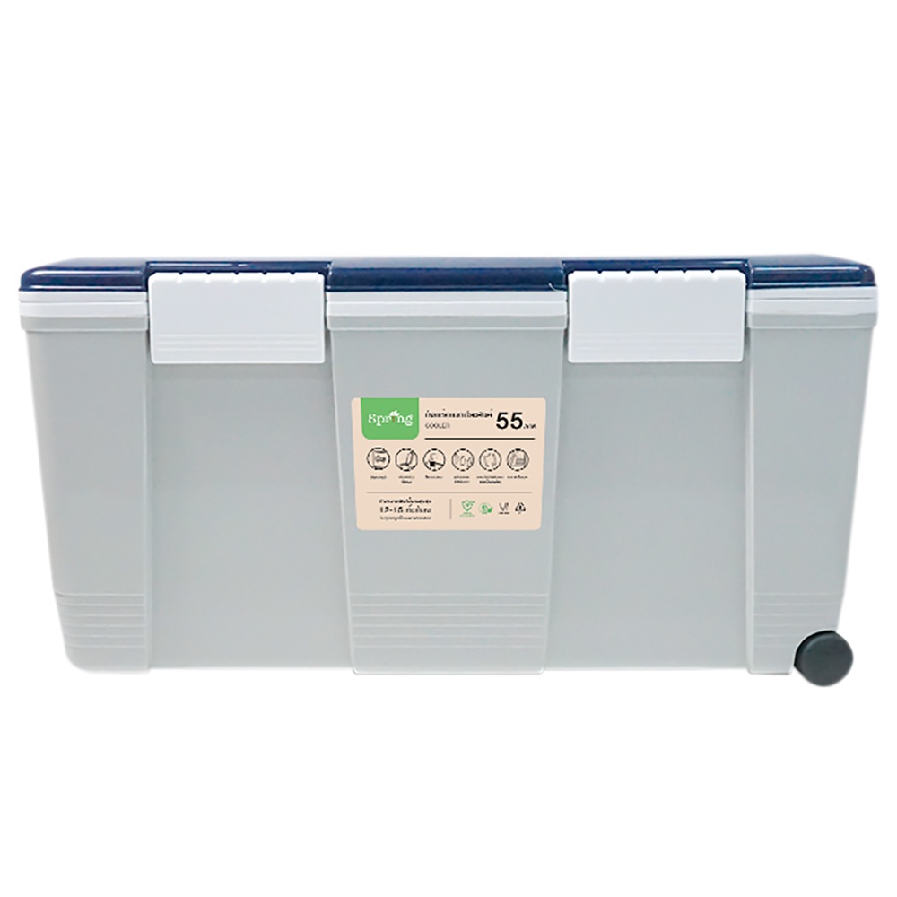 HomeBase SPRING Thùng đựng đá giữ nhiệt bằng nhựa 55L của Thái Lan W75XD38XH38.5cm màu xanh dương/xám