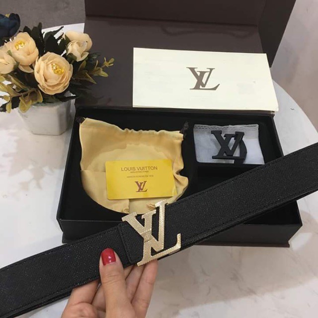 Thắt lưng nam,Dây nịt VL đẳng cấp Doanh Nhân ( Đen trơn - khóa vàng, trắng,đen )