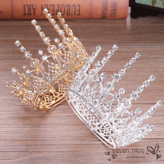 Elegant Shining Wedding Tiara Crown Full Circle Round Crowns Diadem Popular Bride Hair Jewelry