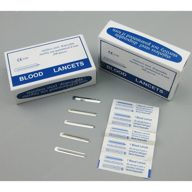 Kim chích mụn hộp 200 chiếc lancets