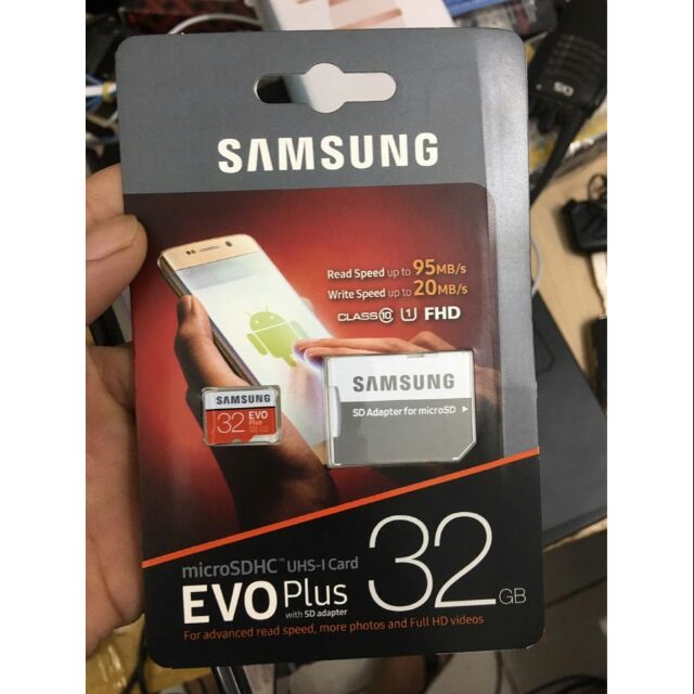 Thẻ nhớ Samsung 32Gb EVO Plus chính hãng