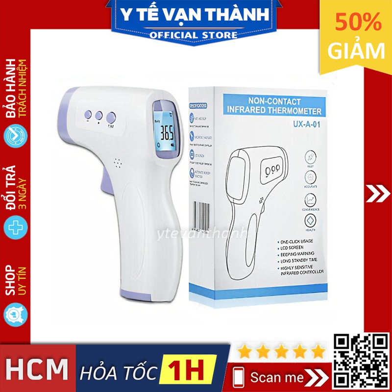 ✅ [CÓ BẢO HÀNH] Nhiệt Kế Hồng Ngoại Đo Trán- UX-A-03, màn hình màu, 2 chế độ đo -VT0485 | Y Tế Vạn Thành