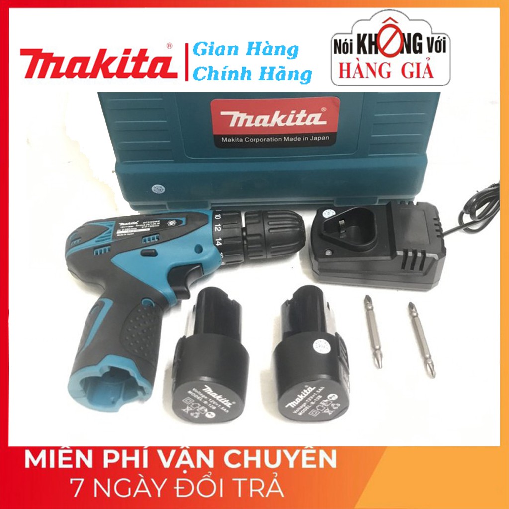 MÁY KHOAN VÀ VẶN VÍT MAKITA DF330DWE 12V - 2 PIN - TẶNG 2 MŨI BẮT VÍT - SẠC CỐC [CAM KẾT CHÍNH HÃNG]