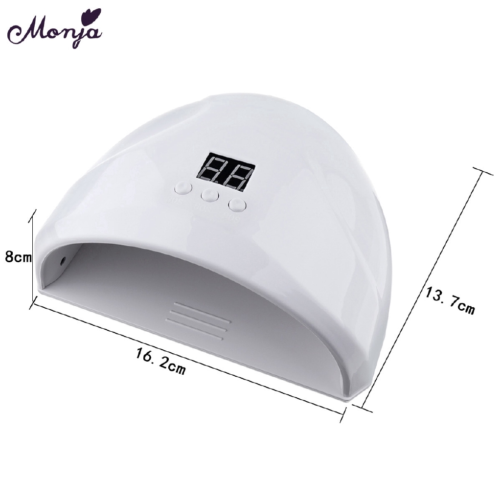 Monja 36W LED Lamp Nail Dryer 12 LEDs UV Ice Lamp For Drying Gel Polish Timer Auto Sensor Manicure Tools
