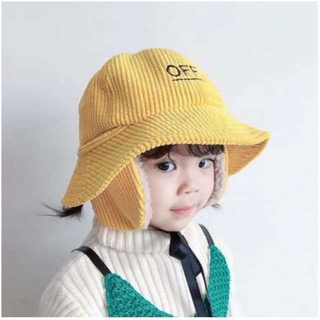Mũ &quot;off&quot; kèm bịt tai cực ấm và cực xinh cho bé