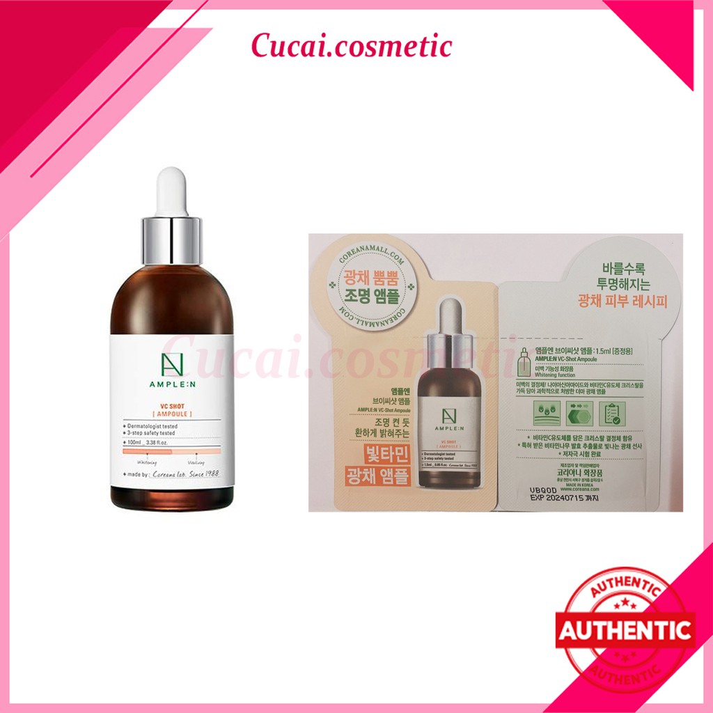 [SAMPLE] Gói Tinh Chất Dưỡng Trắng Da AMPLE:N VC-Shot Ampoule 1.5ml