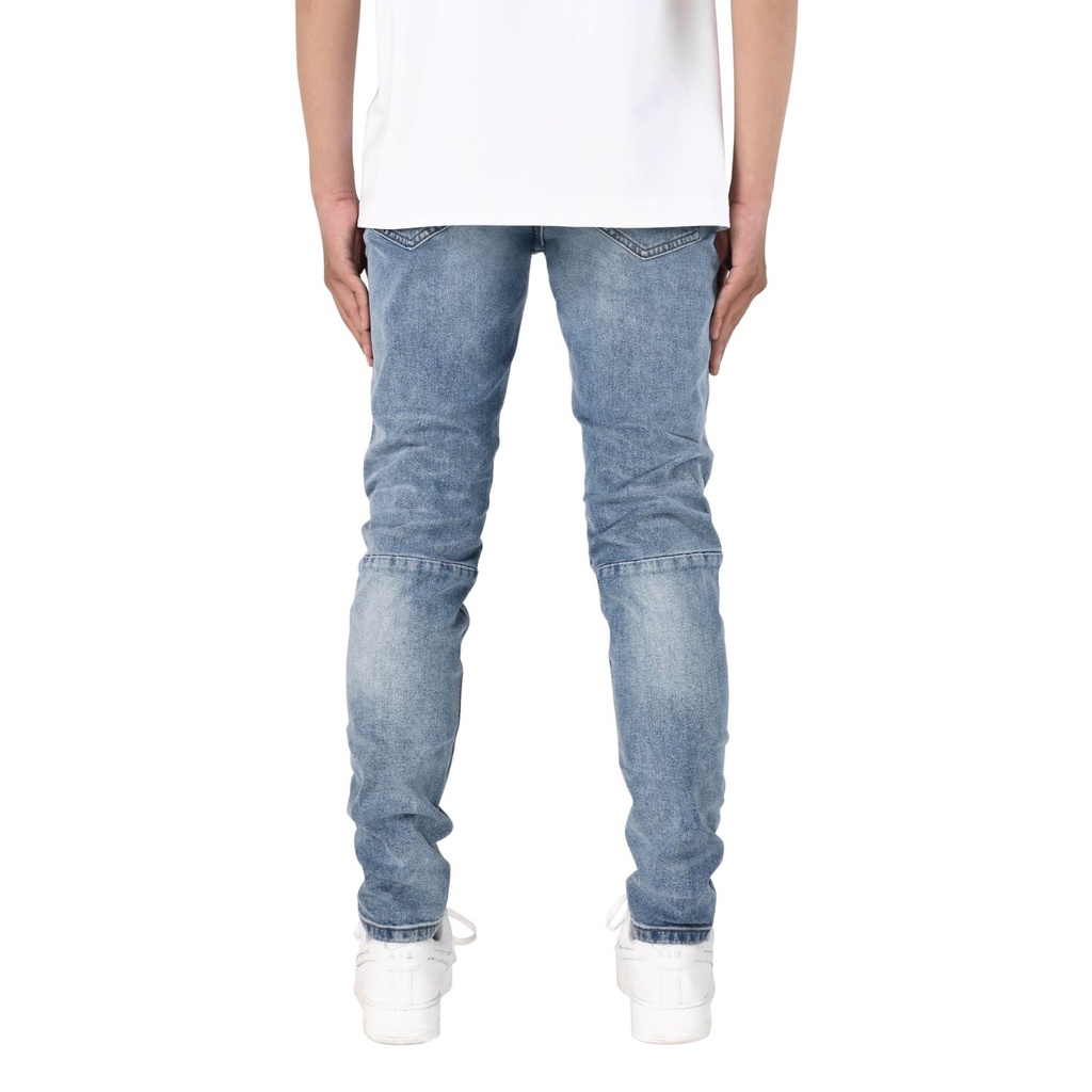 Quần Skinny Jeans Nam FNOS Streetwear Màu Xanh Trơn NZ45 - Local Brand Chính Hãng
