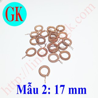 [10 cái] Vòng đồng, khuyên chổi than mẫu 2 [C-17]