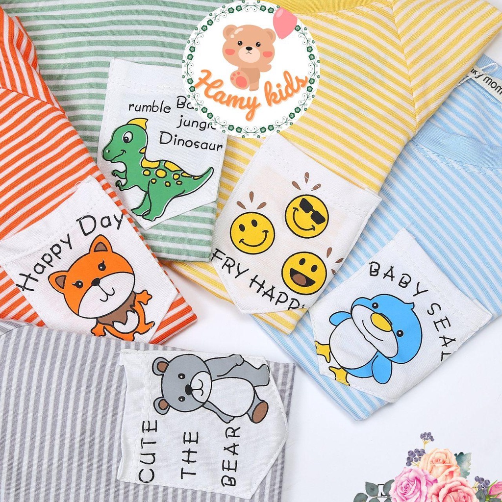 Đồ Bộ Minky Mom Chính Hãng Bé Trai Bé Gái Thun Lạnh Sọc Dệt Visco Tay Ngắn Quần Cộc Bé Từ 0-5 Tuổi Dưới 20kg - Hamykids