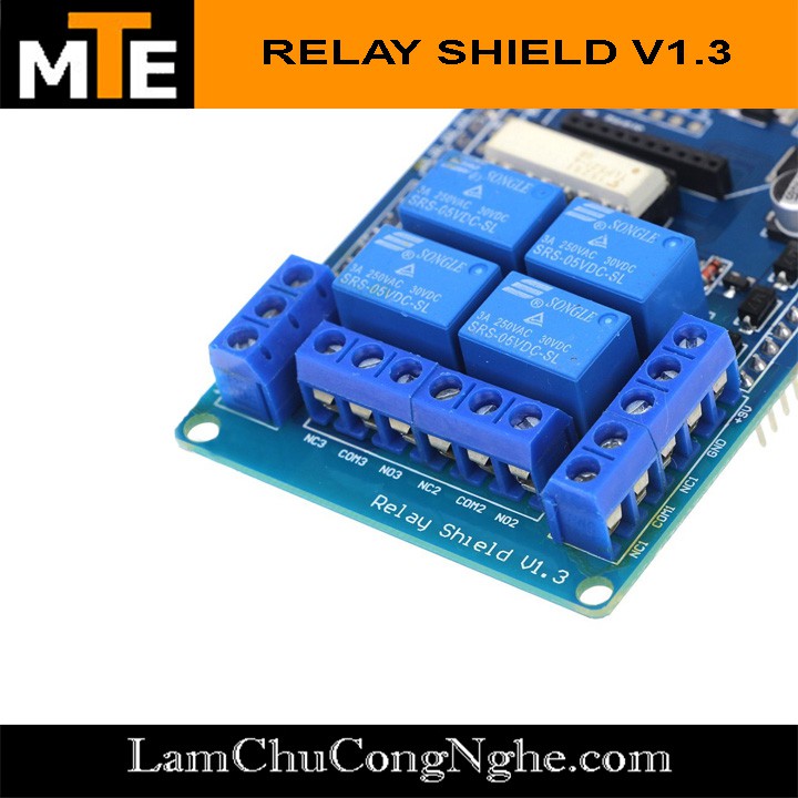 Module relay 4 kênh shield V1.0 mở rộng cho Arduino UNO