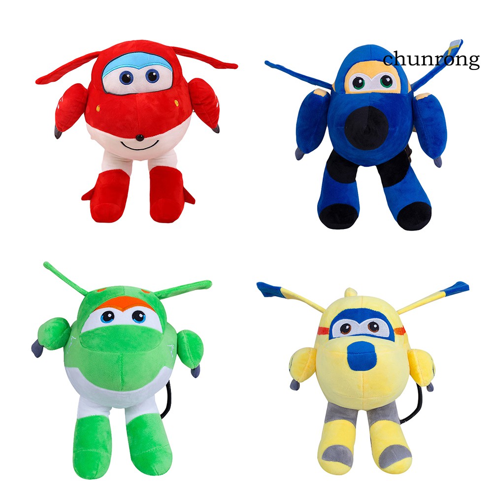 CR+30cm Super Wings Jett Plush Doll Toy Soft Pillow Sofa Decor Kids Birthday Gift