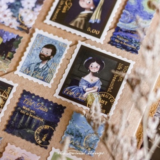 Sticker Tem Vintage Trang Trí Sổ Tay