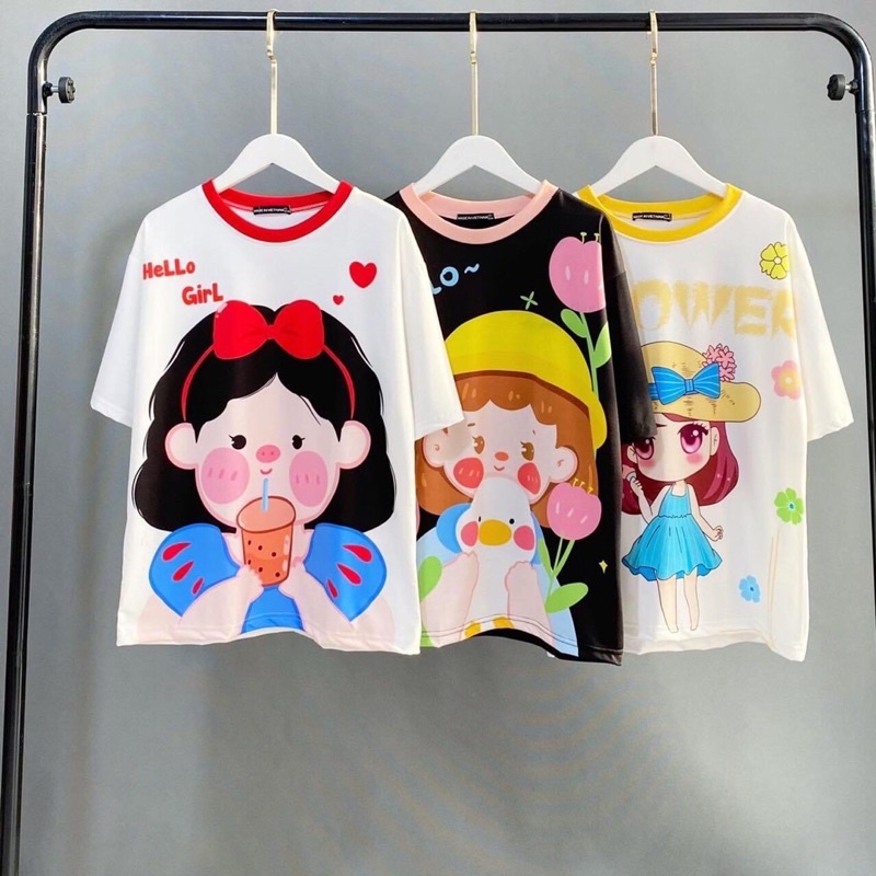 Áo Thun Tay Lở 3D Hoạ Tiết Búp Bê Ảnh Thật Shop Chụp