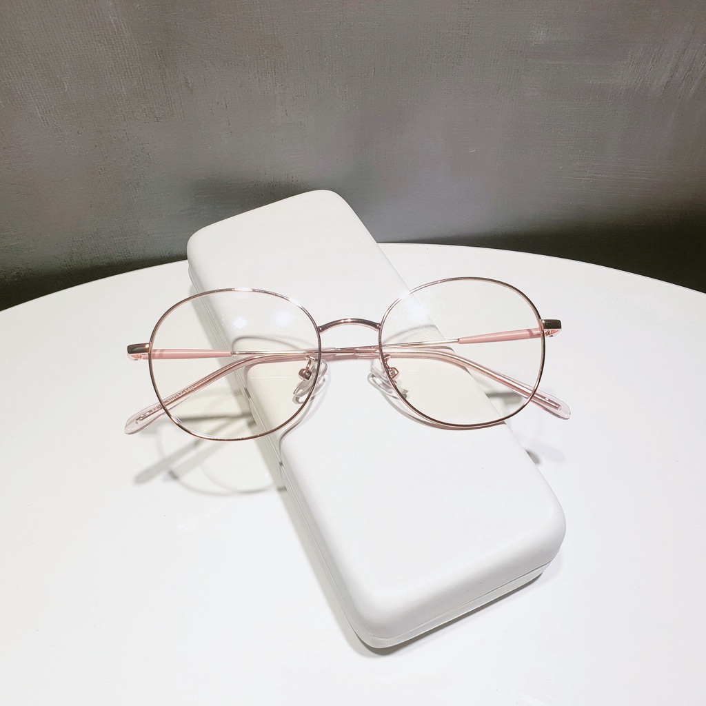 Gọng kính cận kim loại mắt tròn Qiwa Eyewear 72311, Kính cận nữ dáng mắt tròn đẹp