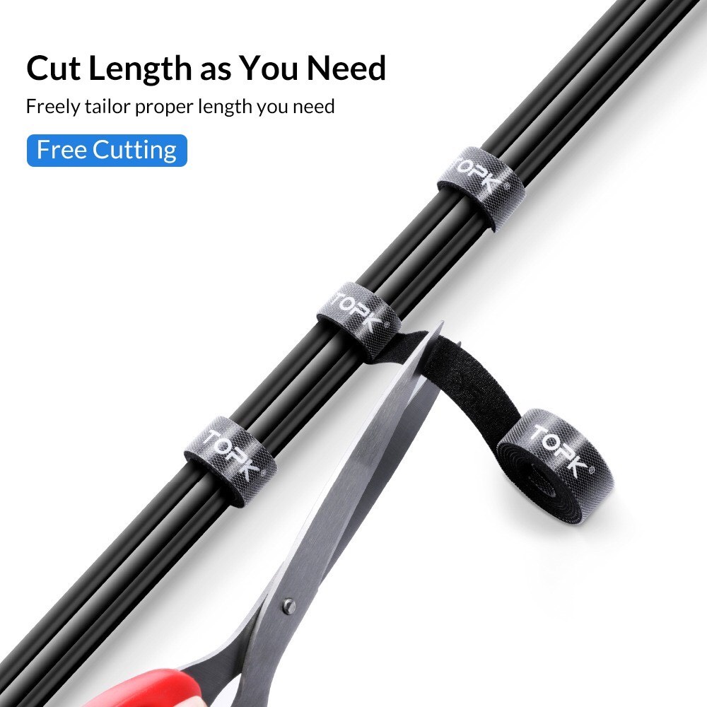 Dây Quấn Chống Rối TOPK dành Cho dây Cáp, Tai Nghe Tiện Dụng, Dây dán Velcro