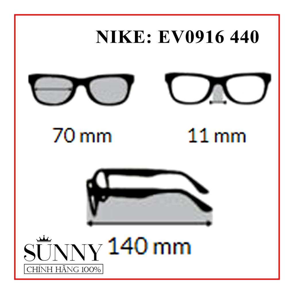 Kính mát nam nữ thời trang Nike EV0916 440 chính hãng