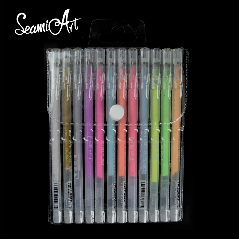SeamiArt Bút Dạ Quang 12 Màu Ngòi 0.6mm